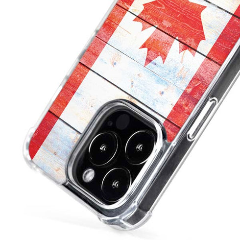 Canada Flag Light Wood iPhone 16 Pro MagSafe Case